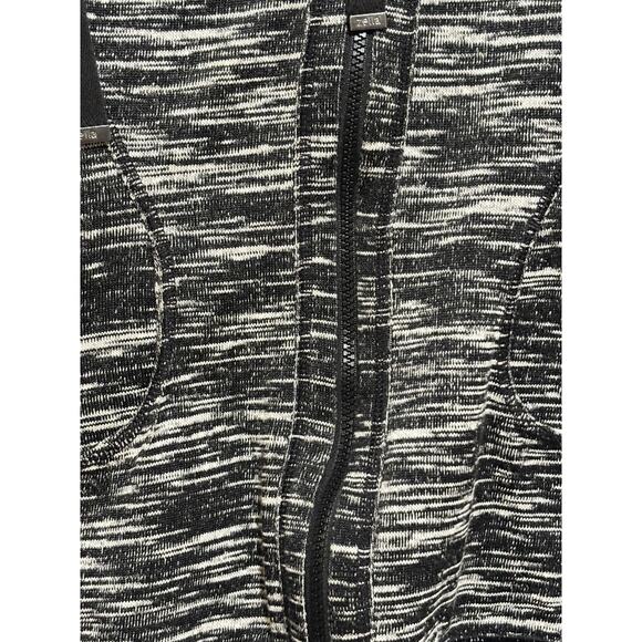 Zella Marled Space Dyed Zip-Up Hoodie Black White Womens plus SZ 2X Activewear - Picture 5 of 9